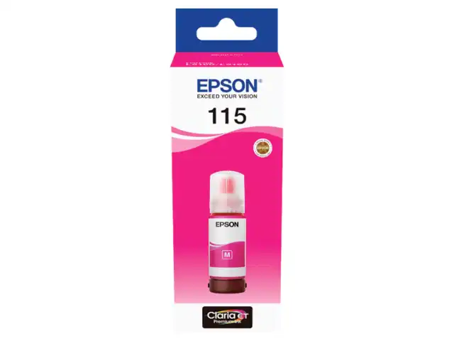 Чернила EPSON 115 (C13T07D34A) для СНПЧ L8160/L8180, пурпурные, объем 70 мл, ОРИГИНАЛЬНЫЕ,  C13T07D34A