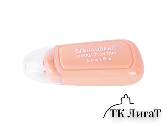 Корректирующая лента BRAUBERG COMPACT PLUS PASTEL, 5 мм х 6 м, корпус ассорти, блистер, 270551