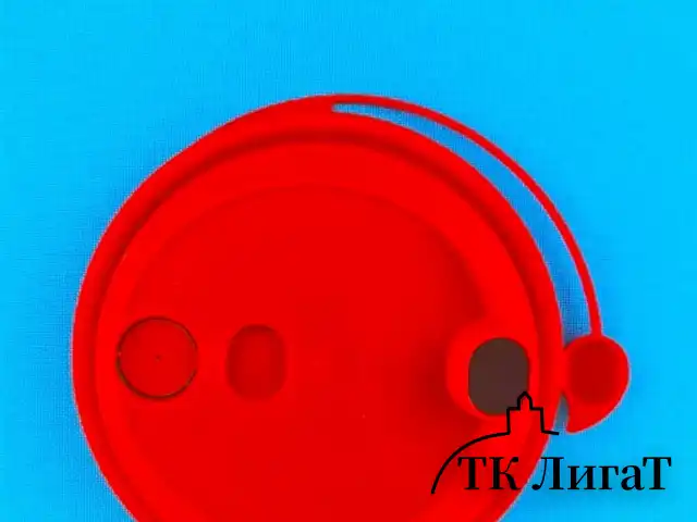 Кофейная крышка с питейником красная, диаметр 80 мм (50шт/20уп) 3002 Кр/М