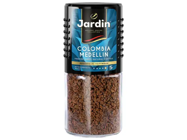 Кофе растворимый JARDIN (Жардин) "Colombia Medellin", сублимированный, 95 г, стеклянная банка, 0627-14