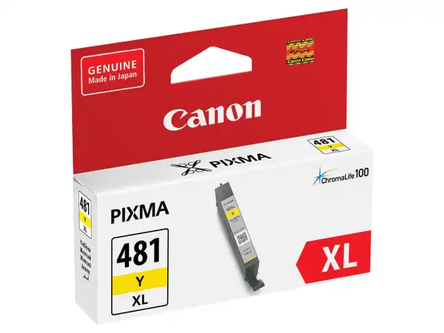 Картридж струйный CANON (CLI-481Y XL) для PIXMA TS704 / TS6140, желтый, ресурс 512 страниц, оригинальный, 2046C001