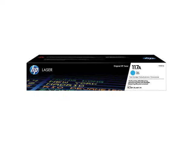 Картридж лазерный HP (W2071A) для HP Color Laser 150a/nw/178nw/fnw, №117A, голубой, оригинальный, ресурс 700 страниц