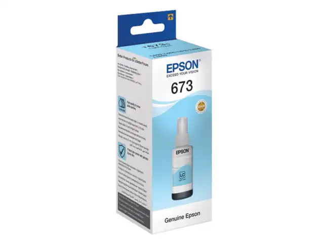 Чернила EPSON 673 (T6735) для СНПЧ Epson L800/L805/L810/L850/L1800, светло-голубые, ОРИГИНАЛЬНЫЕ, C13T67354A/598