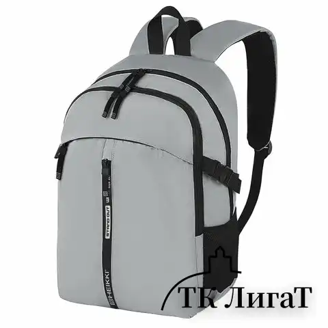 Рюкзак HEIKKI CHOICE (ХЕЙКИ) универсальный, 2 отделения, багажная лента, серый, 42х32х13 см, 272538