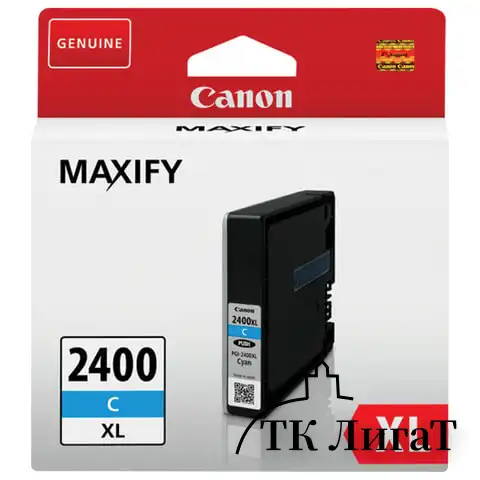 Картридж струйный CANON (PGI-2400XLС) iB4040/MB5040/MB5340, голубой, оригинальный, ресурс 1500 стр., 9274B001