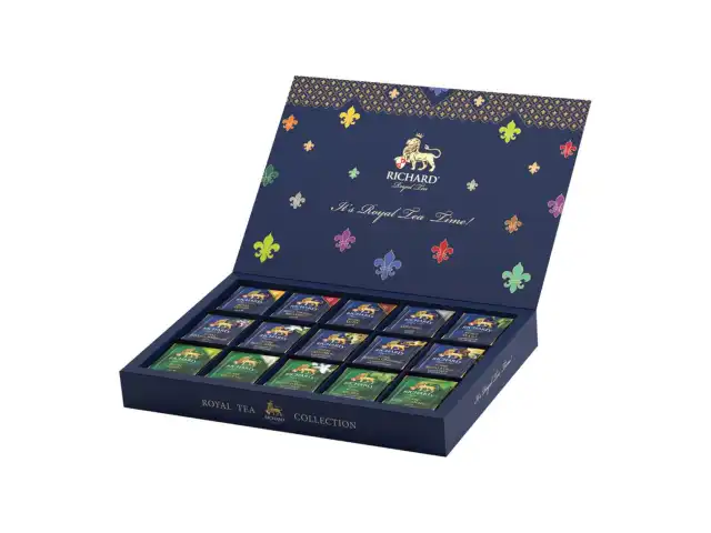 Чай RICHARD "Royal Tea Collection", подарочный НАБОР 15 вкусов, 120 пакетиков по 1,9 г, 100839