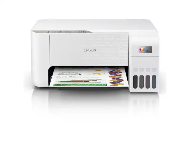 МФУ струйное EPSON L3256 "3 в 1", А4, 33 стр./мин, 5760x1440, Wi-Fi, СНПЧ, белый корпус, C11CJ67524