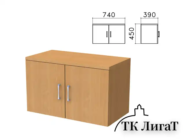 Шкаф-антресоль "Монолит", 740х390х450 мм, цвет бук бавария, АМ01.1