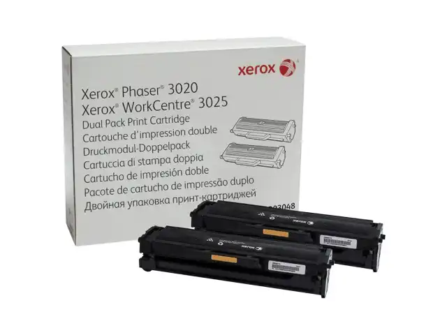 Картридж лазерный XEROX (106R03048) Phaser 3020/WC3025, оригинальный, ресурс 1500 стр., комплект 2 шт.