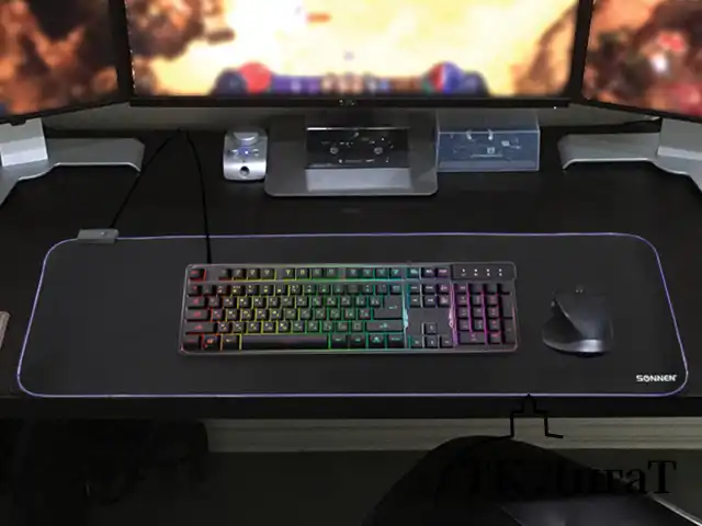 Коврик для мыши и клавиатуры игровой с подсветкой (RGB) SONNEN 