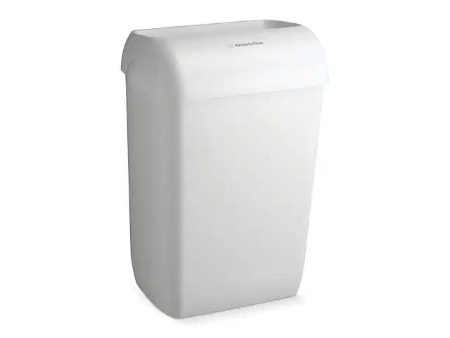 Контейнер для мусора, 43 л, KIMBERLY-CLARK Aquarius, белый, 56,9х42,2х29 см, без крышки, 6993