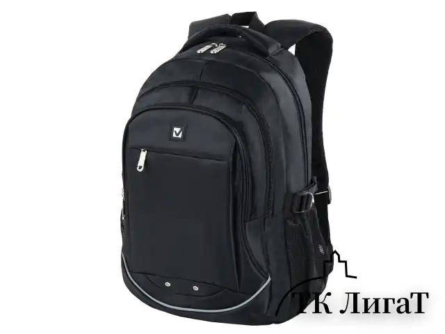 Рюкзак BRAUBERG универсальный, 3 отделения, черный, 46х31х18 см, 270758
