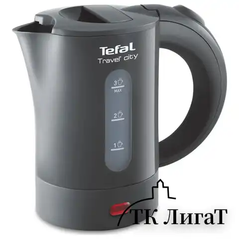 Чайник TEFAL KO120B30, 0,5 л, 650 Вт, закрытый нагревательный элемент, пластик, серый, 7211001545