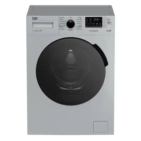 Стиральная машина BEKO RSPE78612S, 1200 об/мин, 7 кг, фронт.загрузка, 15 программ, пар, серебристая, 7322710002