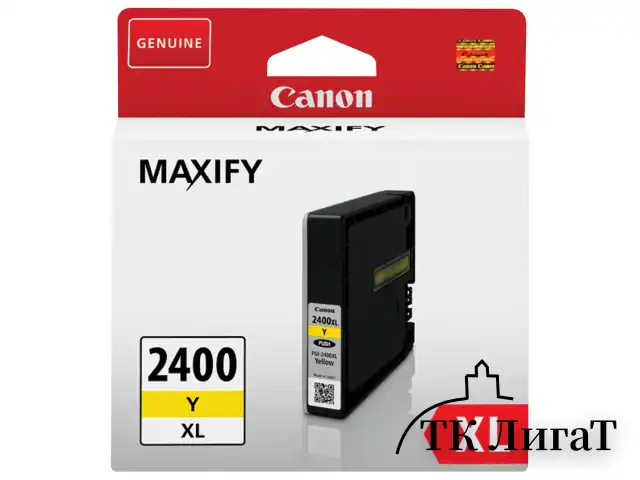 Картридж струйный CANON (PGI-2400XLY) iB4040/MB5040/MB5340, желтый, оригинальный, ресурс 1500 стр., 9276B001