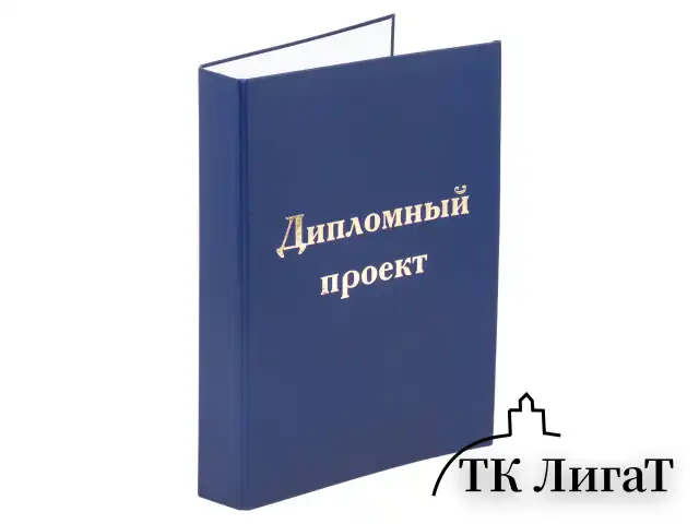 Папка-обложка для дипломного проекта STAFF, А4, 215х305 мм, фольга, 3 отверстия под дырокол, шнур, синяя, 127210