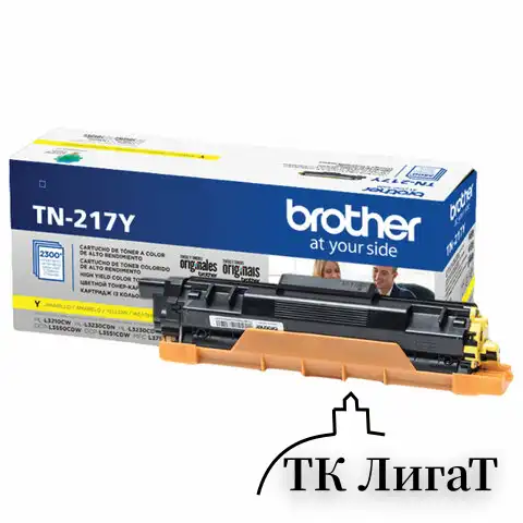 Картридж лазерный BROTHER (TN217Y) HLL3230CDW/DCPL3550CDW/MFCL3770CDW, желтый, оригинальный, ресурс 2300 страниц