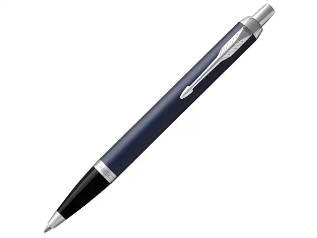 Ручка шариковая PARKER "IM Core Matte Blue CT", корпус темно-синий лак, хромированные детали, синяя, 1931668