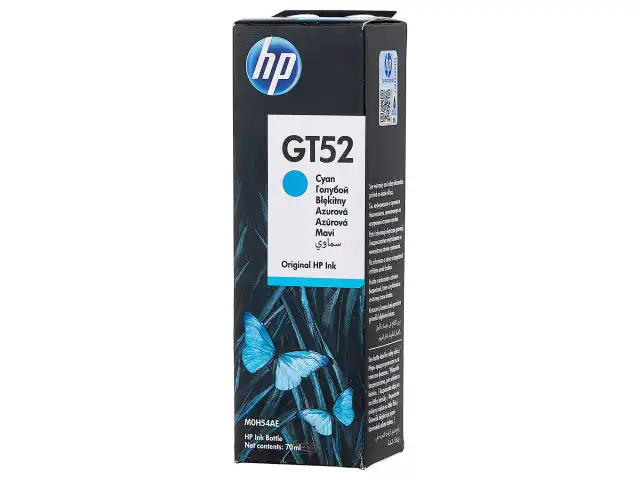 Чернила HP GT52 (M0H54AE) для InkTank 315/410/415, SmartTank 500/515/615 голубые, ресурс 8000 страниц, оригинальные