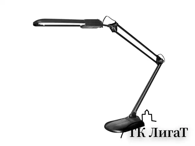 Настольная лампа светильник Дельта + на подставке, ЛЮМИНЕСЦЕНТНАЯ, цоколь 2G7, 11 Вт, чёрный