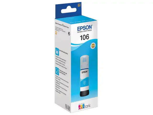 Чернила EPSON 106 (C13T00R240) для СНПЧ L7160/L7180, голубые, ОРИГИНАЛЬНЫЕ