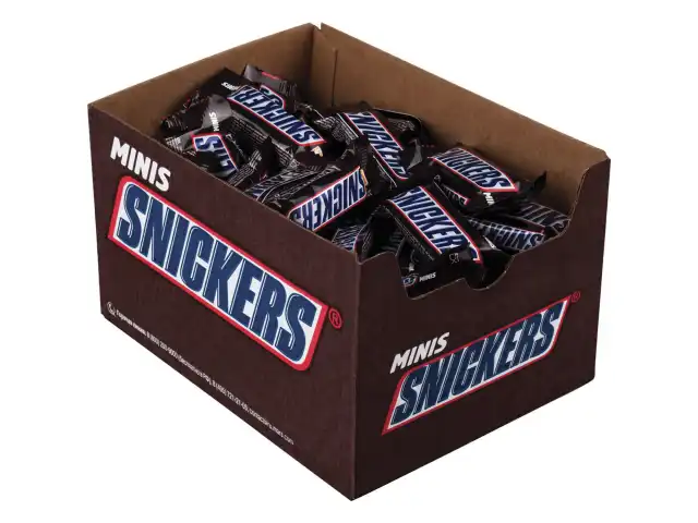 Конфеты шоколадные SNICKERS minis, весовые, 1 кг, картонная упаковка, 57236