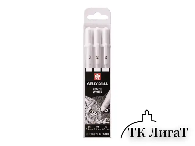 Ручки гелевые БЕЛЫЕ SAKURA (Япония) 