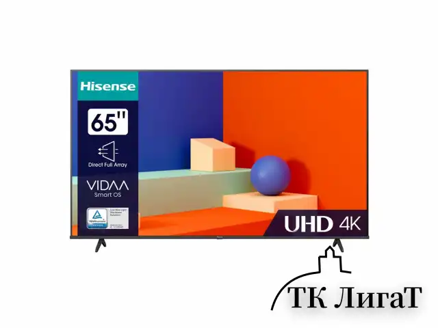 Телевизор HISENSE 65A6K, 65" (164 см), 3840x2160, 4K, 16:9, SmartTV, Wi-Fi, черный