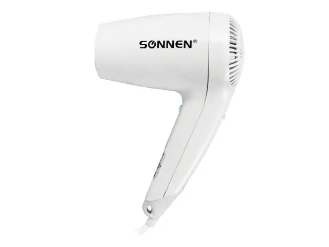 Фен для волос настенный SONNEN HD-1288D, 1200 Вт, пластиковый корпус, 4 скорости, белый, 604197