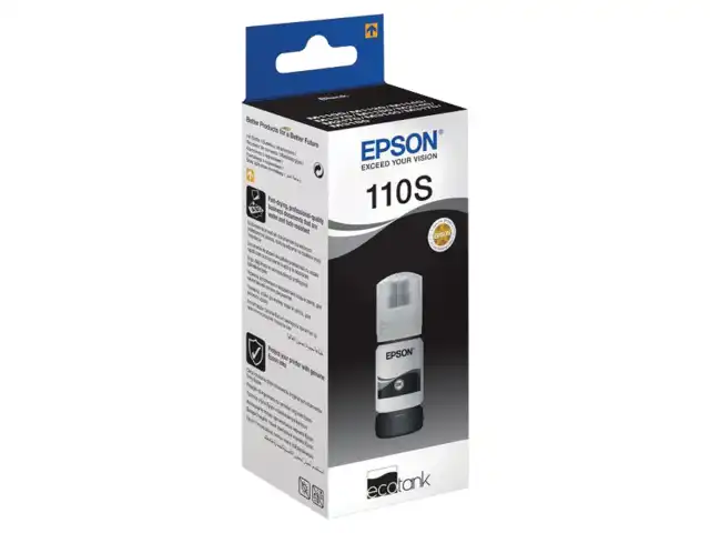 Чернила EPSON 110S (C13T01L14A) для СНПЧ EPSON M1100 / 1120 / 2140, черные, ОРИГИНАЛЬНЫЕ