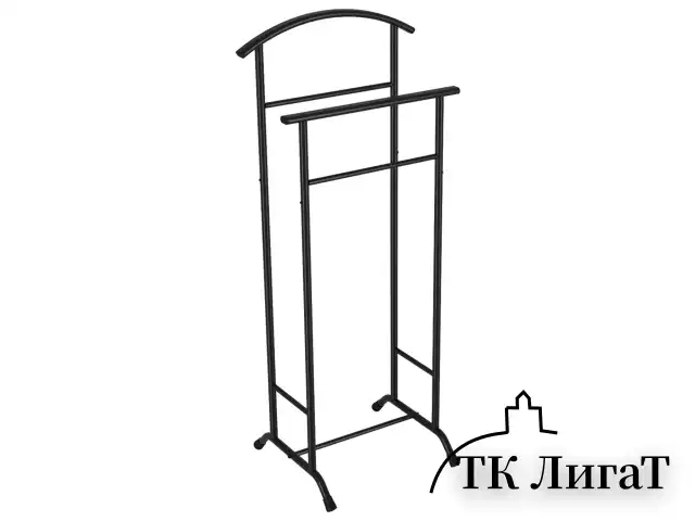 Вешалка-стойка костюмная "Стиль-3", 1080х470х350 мм, металл, черная, ВНП 300 Ч