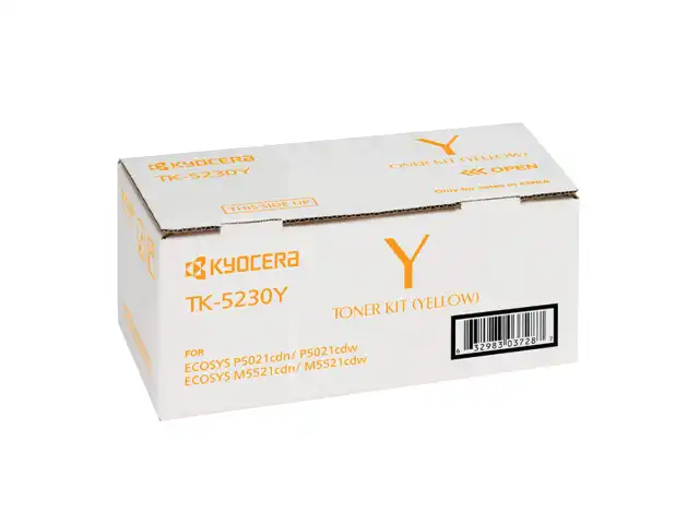 Тонер-картридж KYOCERA (TK-5230Y) ECOSYS P5021cdn/cdw/M5521cdn/cdw, желтый, ресурс 2200 стр., оригинальный, 1T02R9ANL0