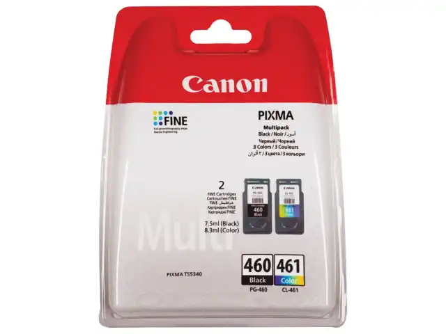 Картридж струйный CANON (PG-460/CL-461) для Pixma TS5340, оригинальный КОМПЛЕКТ 2 цвета, 3711C004