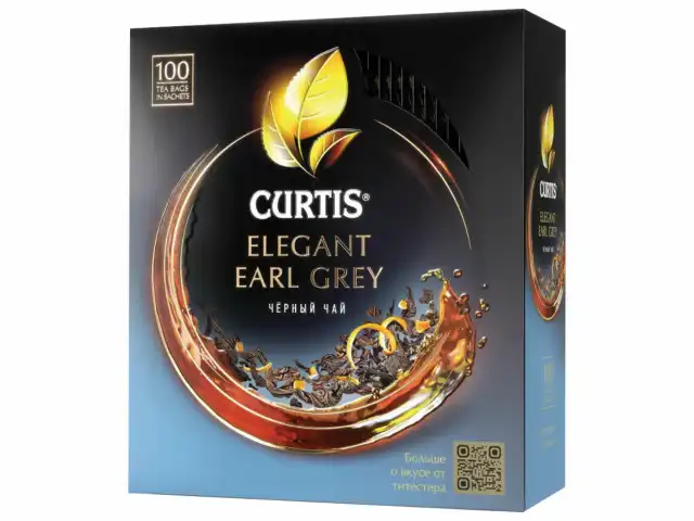 Чай CURTIS "Elegant Earl Grey" черный ароматизированный мелкий лист 100 сашетов, 101015