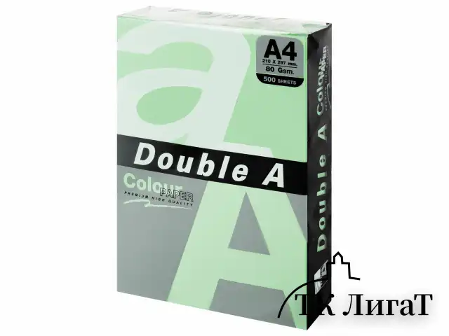 Бумага цветная DOUBLE A, А4, 80 г/м2, 500 л., пастель, светло-зеленая