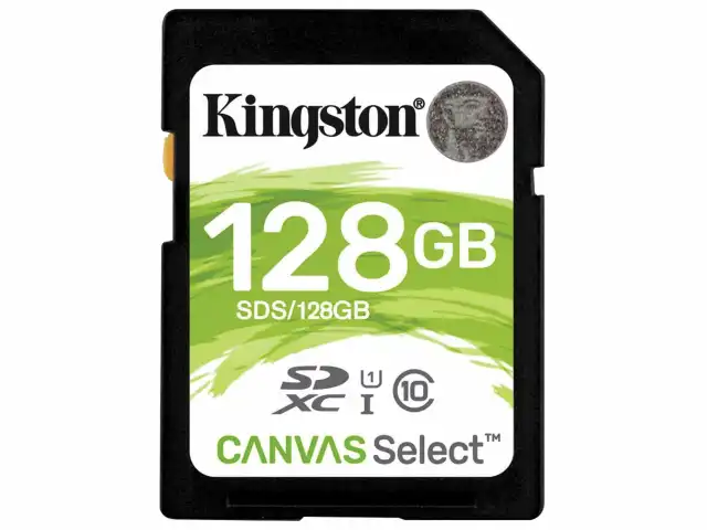 Карта памяти SDXC 128 GB KINGSTON Canvas Select Plus UHS-I U1, 100 Мб/сек (class 10), SDS2/128GB