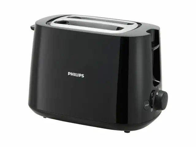 Тостер PHILIPS HD2581/90, 830 Вт, 2 тоста, 8 режимов, пластик, черный