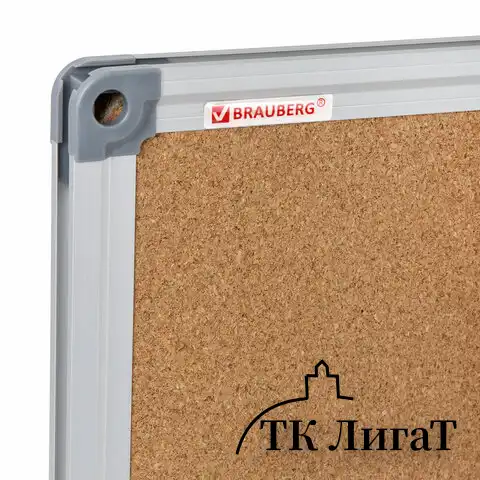 Доска комбинированная: магнитно-маркерная, пробковая для объявлений, 90х120 см, BRAUBERG 