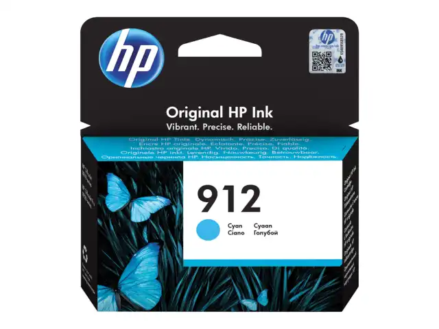 Картридж струйный HP (3YL77AE) для HP OfficeJet Pro 8023, №912 голубой, ресурс 315 страниц, оригинальный