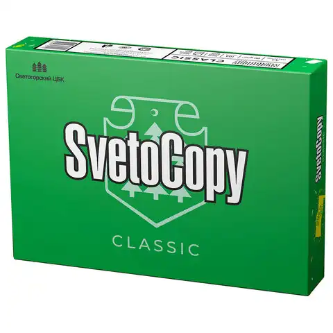 Бумага офисная А4, 80 г/м2, 500 л., марка С, SVETOCOPY CLASSIC, Россия, 146% (CIE)