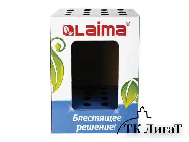 Дисплей для швабр напольный LAIMA, 50х37х37 см, 16 отверстий, картон, 504998