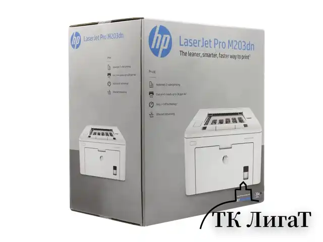 Принтер лазерный HP LaserJet Pro M203dn, А4, 28 стр./мин., 30000 стр./мес., ДУПЛЕКС, сетевая карта, G3Q46A