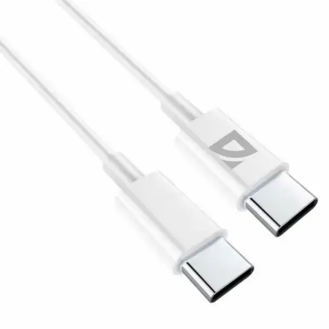 Кабель USB Type-C-Type-C, 30 Вт, белый, 2 м, DEFENDER F182, 87537