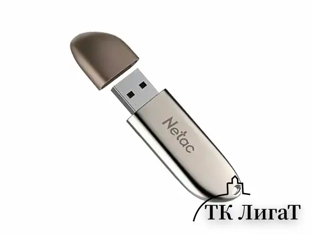 Флеш-диск 64GB NETAC U352, USB 2.0, металл. корпус, серебристый, NT03U352N-064G-20PN