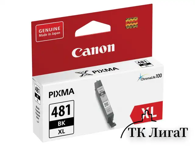 Картридж струйный CANON (CLI-481BK XL) для PIXMA TS704/TS6140, черный, ресурс 3998 страниц, оригинальный, 2047C001