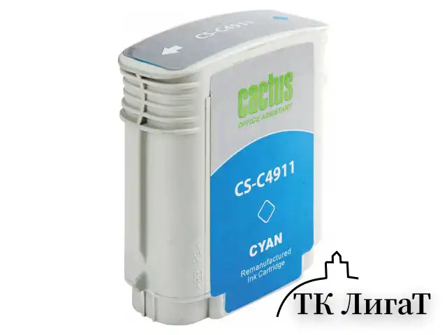 Картридж струйный CACTUS (CS-C4911) для плоттеров HP DesignJet 500/510/800, голубой