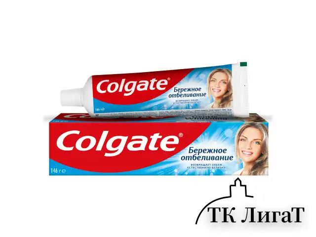 Зубная паста 100мл COLGATE "Бережное отбеливание", с фторидом и кальцием, ш/к 88279, 7891024188279