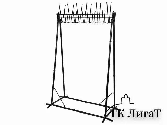 Вешалка напольная "Алла", 1,82 м, 22 крючка, металл, черная
