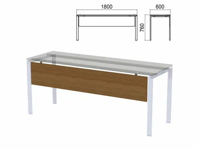 Царга к столам на металлокаркасе "Арго", шириной 1800 мм, орех