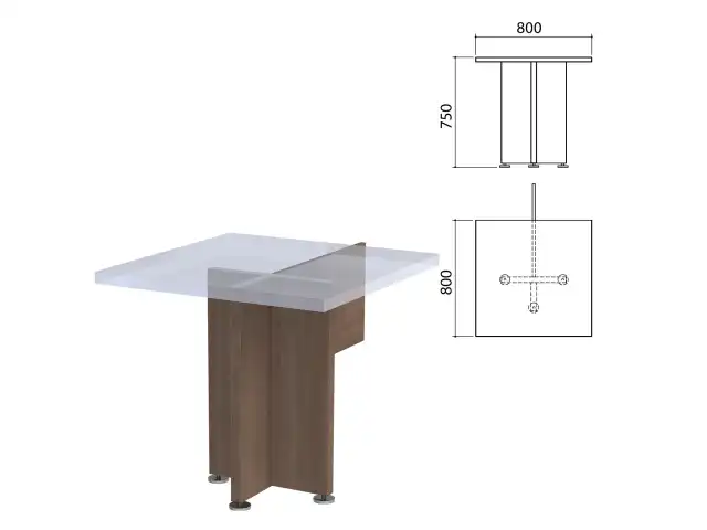 Каркас стола приставного "Приоритет", 800х800х750 мм, лагос, К-916, К-916 лагос